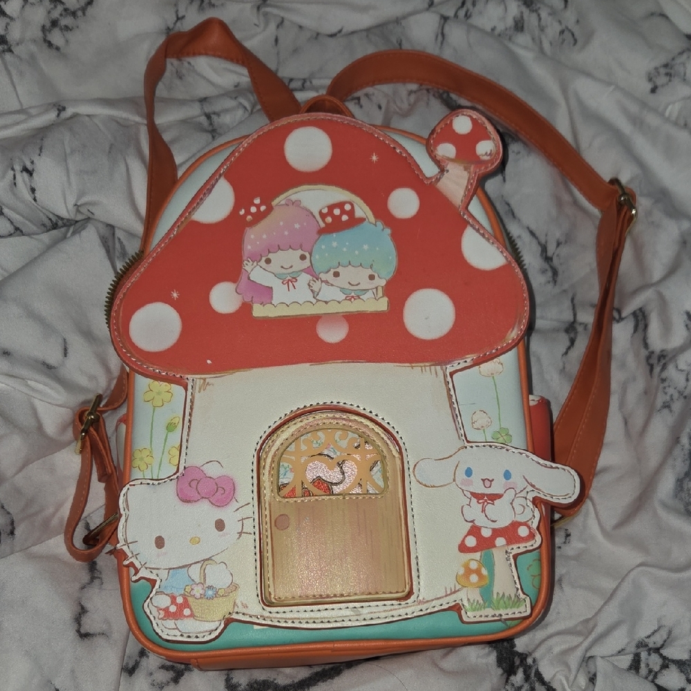 Her Universe X Hello Kitty And Friends Mushroom House Mini Backpack
